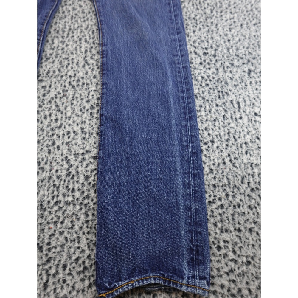 Levi's Straight Leg Jeans Mens 29x34 Blue Button Fly Denim 501 Style - Picture 4 of 15